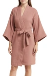 Nordstrom Everyday Waffle Robe In Tan Burlwood