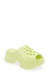 Adidas By Stella Mccartney Platform Clog Sandals In Frozen Yellow