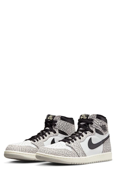 Jordan Air  1 Retro High Sneakers In Tech Grey/ Muslin/ Black