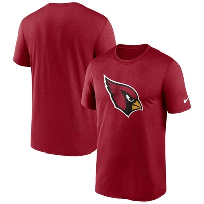 Nike Men's Big And Tall Cardinal Arizona Cardinals Logo Essential Legend Performance T-shirt In Toughred