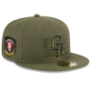 NEW ERA NEW ERA  GREEN COLORADO ROCKIES 2023 ARMED FORCES DAY ON-FIELD 59FIFTY FITTED HAT