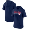 Fanatics Branded Navy Boston Red Sox Offensive Strategy Short Sleeve Pullover Hoodie In Navy