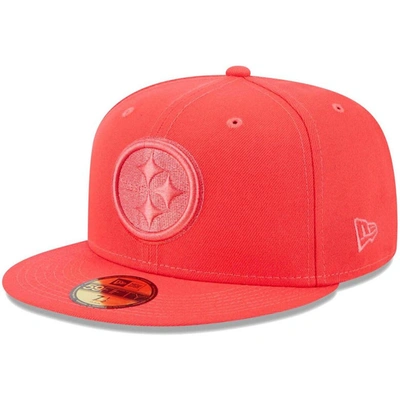 NEW ERA NEW ERA RED PITTSBURGH STEELERS COLOR PACK BRIGHTS 59FIFTY FITTED HAT
