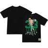 Mitchell & Ness Men's  Larry Bird Black Boston Celtics Hardwood Classics Caricature T-shirt In Black