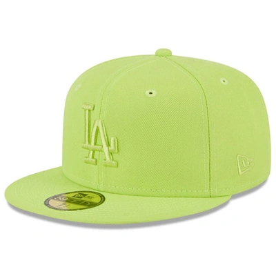 NEW ERA NEW ERA NEON GREEN LOS ANGELES DODGERS 2023 SPRING COLOR BASIC 59FIFTY FITTED HAT