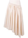 LEMAIRE LEMAIRE GATHERED SKIRT - NUDE & NEUTRALS,W172SK41LF12112092368