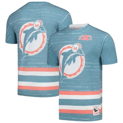 Mitchell & Ness Aqua Miami Dolphins Jumbotron 3.0 T-shirt