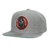 MITCHELL & NESS MITCHELL & NESS HEATHER GRAY BOSTON CELTICS HARDWOOD CLASSICS 2.0 SNAPBACK HAT