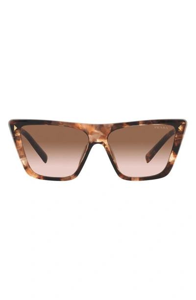 Prada Womens Brown Pr 21zs Butterfly-frame Acetate Sunglasses