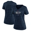 Nike Navy Chicago Cubs City Connect Velocity Practice Performance V-neck T-shirt In Navy