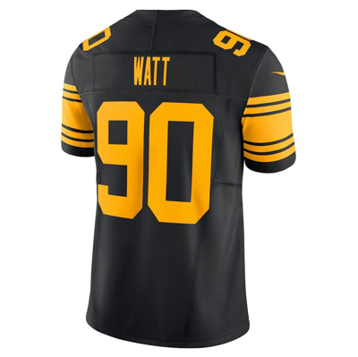 Nike T.j. Watt Black Pittsburgh Steelers Vapor F.u.s.e. Limited Alternate 2 Jersey
