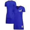 MITCHELL & NESS MITCHELL & NESS ROYAL LOS ANGELES DODGERS COOPERSTOWN COLLECTION V-NECK DRESS