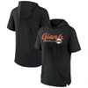 Fanatics Branded Black San Francisco Giants Offensive Strategy Short Sleeve Pullover Hoodie In Black
