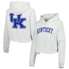 League Collegiate Wear Ash Kentucky Wildcats 2-hit 1636 Cropped Pullover Hoodie In Ash
