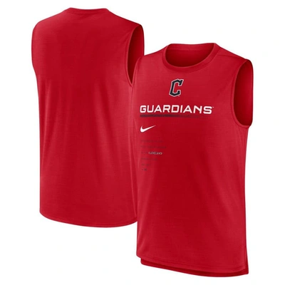 NIKE NIKE RED CLEVELAND GUARDIANS EXCEED PERFORMANCE TANK TOP