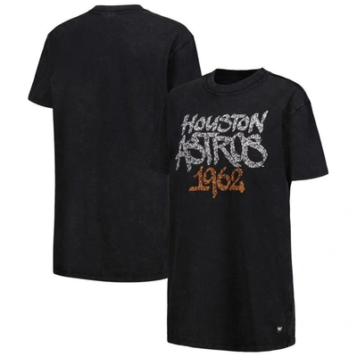 THE WILD COLLECTIVE THE WILD COLLECTIVE BLACK HOUSTON ASTROS T-SHIRT DRESS