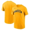 NIKE NIKE  GOLD SEATTLE MARINERS CITY CONNECT WORDMARK T-SHIRT