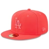New Era Red Los Angeles Dodgers 2023 Spring Color Basic 59fifty Fitted Hat In Red