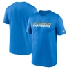 NIKE NIKE  POWDER BLUE LOS ANGELES CHARGERS LEGEND WORDMARK PERFORMANCE T-SHIRT