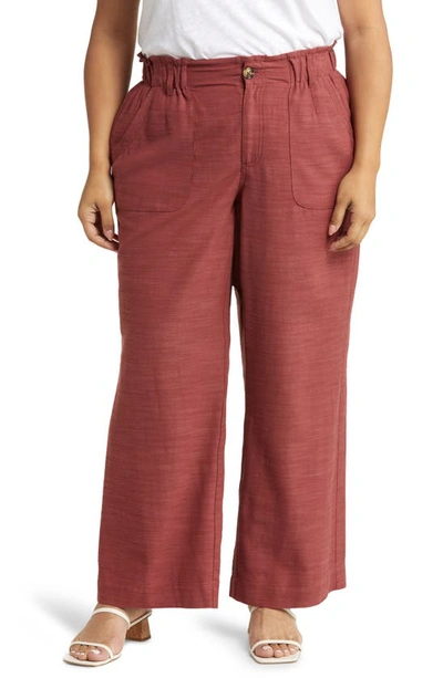 Wit & Wisdom Sky Rise Paperbag Waist Pants In Apple Butter