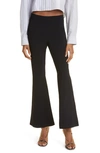 Stella Mccartney Compact Knit Technical Flared Pants In Black
