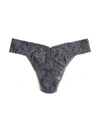 Hanky Panky Signature Lace Original Rise Thong Granite Grey In Grey