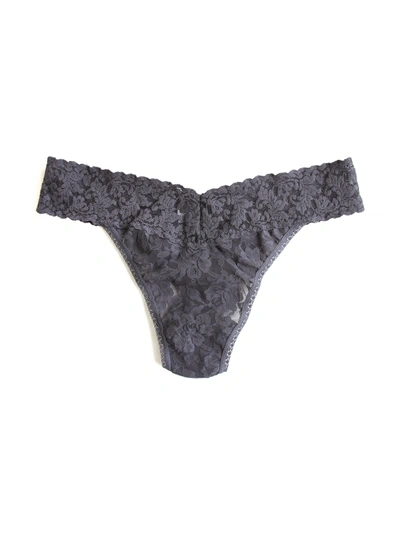 Hanky Panky Signature Lace Original Rise Thong Granite Grey