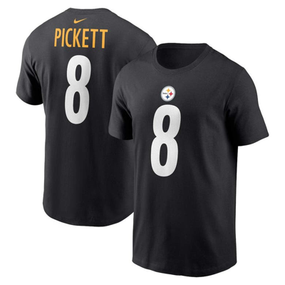 Nike Men's  Kenny Pickett Black Pittsburgh Steelers Player Name And Number T-shirt