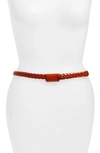 ELISE M ELISA M. LASSO BRAIDED LEATHER BELT,2056