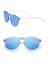 ILLESTEVA Leonard Mask 47MM Classic Round Mirrored Sunglasses