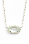 Kendra Scott Elisa Birthstone Crystal Necklace In March/ Light Blue Illusion