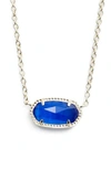 Kendra Scott Elisa Birthstone Crystal Necklace In September/ Cobalt Cats Eye