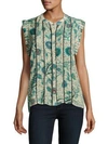 ZADIG & VOLTAIRE Cory Print Button-Down Top,0400094342562