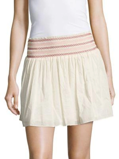 Loveshackfancy Camilla Cotton Mini Skirt In Pink