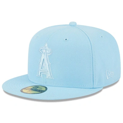 NEW ERA NEW ERA LIGHT BLUE LOS ANGELES ANGELS 2023 SPRING COLOR BASIC 59FIFTY FITTED HAT