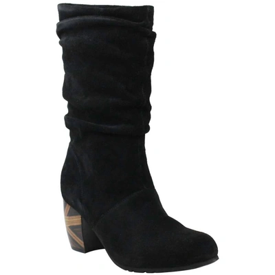L'amour Des Pieds Women's Pamby Boot In Black Suede