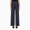 Department Five Navy Viscose Trousers In Blue