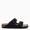 BIRKENSTOCK BIRKENSTOCK SLIDE ARIZONA DARK BLUE LEATHER