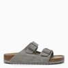 Birkenstock Arizona Suede Sandals In Gray