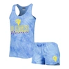 Concepts Sport Royal Los Angeles Rams Billboard Scoop Neck Racerback Tank And Shorts Sleep Set In Royal
