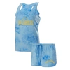 Concepts Sport Powder Blue Los Angeles Chargers Billboard Scoop Neck Racerback Tank And Shorts Sleep In Powder Blue