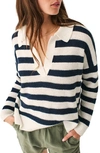 Faherty Miramar Polo In Mariner Stripe