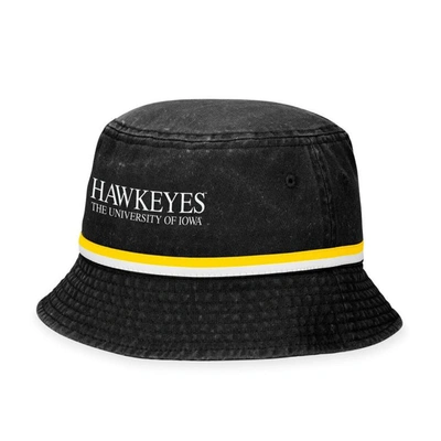 TOP OF THE WORLD TOP OF THE WORLD BLACK IOWA HAWKEYES ACE BUCKET HAT