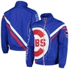 Mitchell & Ness Men's  Royal Atlanta Braves Exploded Logo Warm Up Full-zip Jacket In Royal