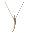 SHAUN LEANE Sabre 18ct rose-gold and diamond pendant necklace
