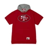 Mitchell & Ness Men's  Scarlet San Francisco 49ers Postgame Short Sleeve Hoodie In Scarlet