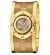 GUCCI YA112434 Twirl yellow gold-plated stainless steel cuff watch