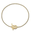 GUCCI Brand-motif 18ct yellow-gold bracelet