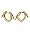 SHAUN LEANE Sterling silver gold vermeil thorned hoop earrings