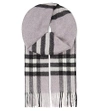 Burberry Giant Icon Check Cashmere Scarf In Dusty Lilac
